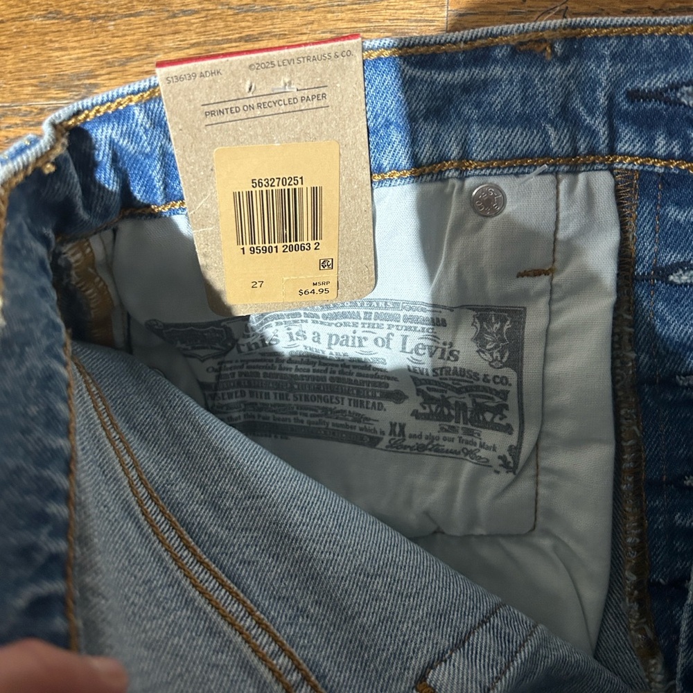 Levi's Women's Distressed Blue Jean Shorts - Picture 9 of 9